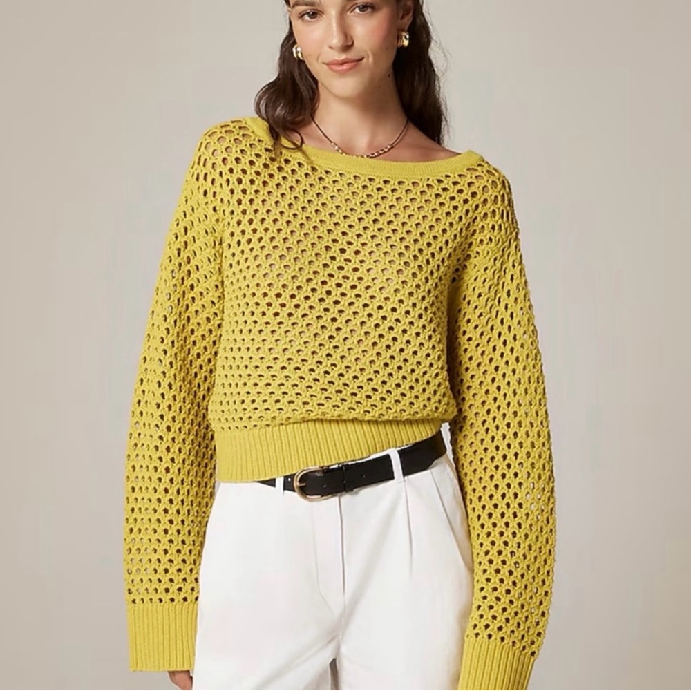 J. Crew Pointelle Boatneck Sweater